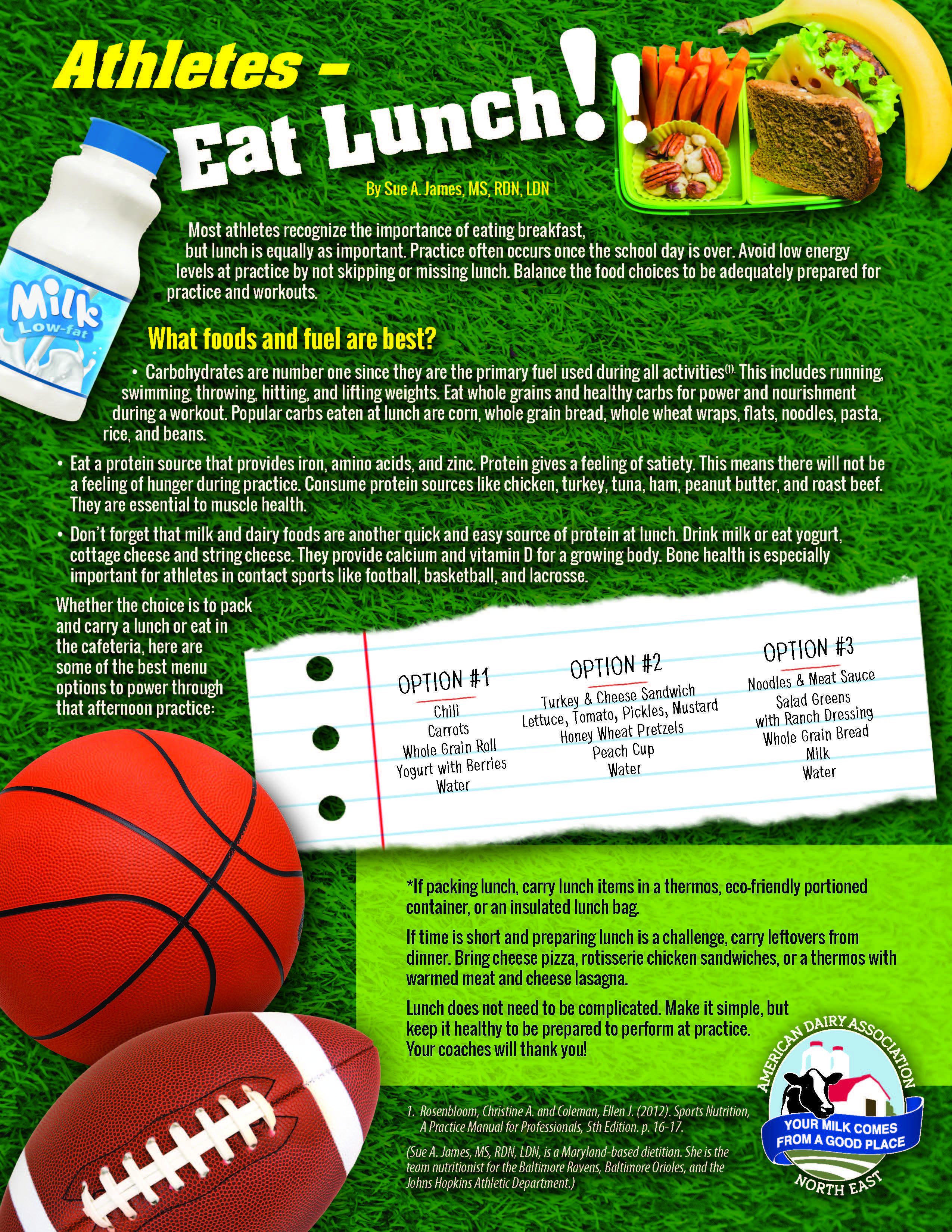 Hey, Athletes - Make Sure to Eat Lunch, Too!