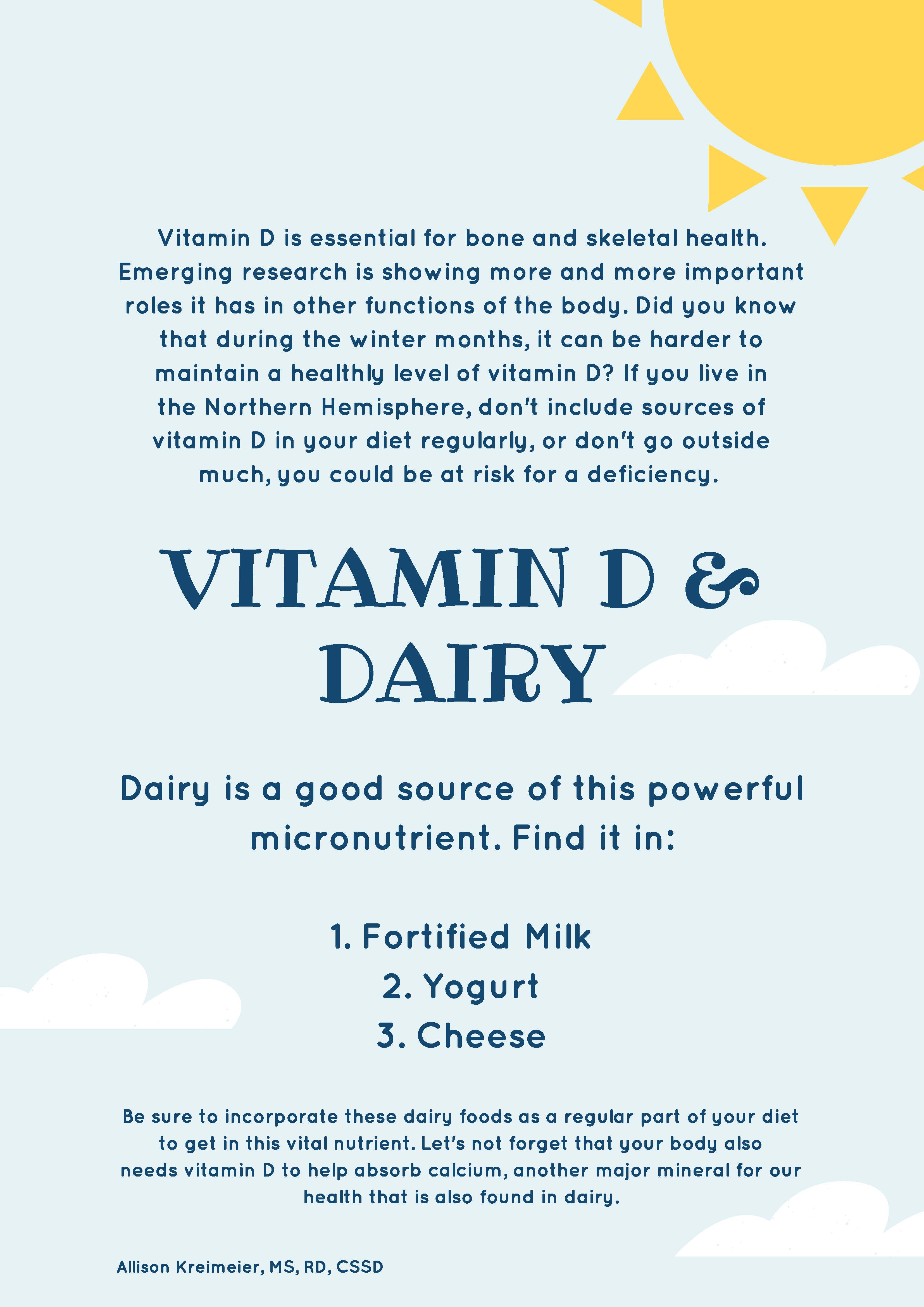 Vitamin D and Dairy