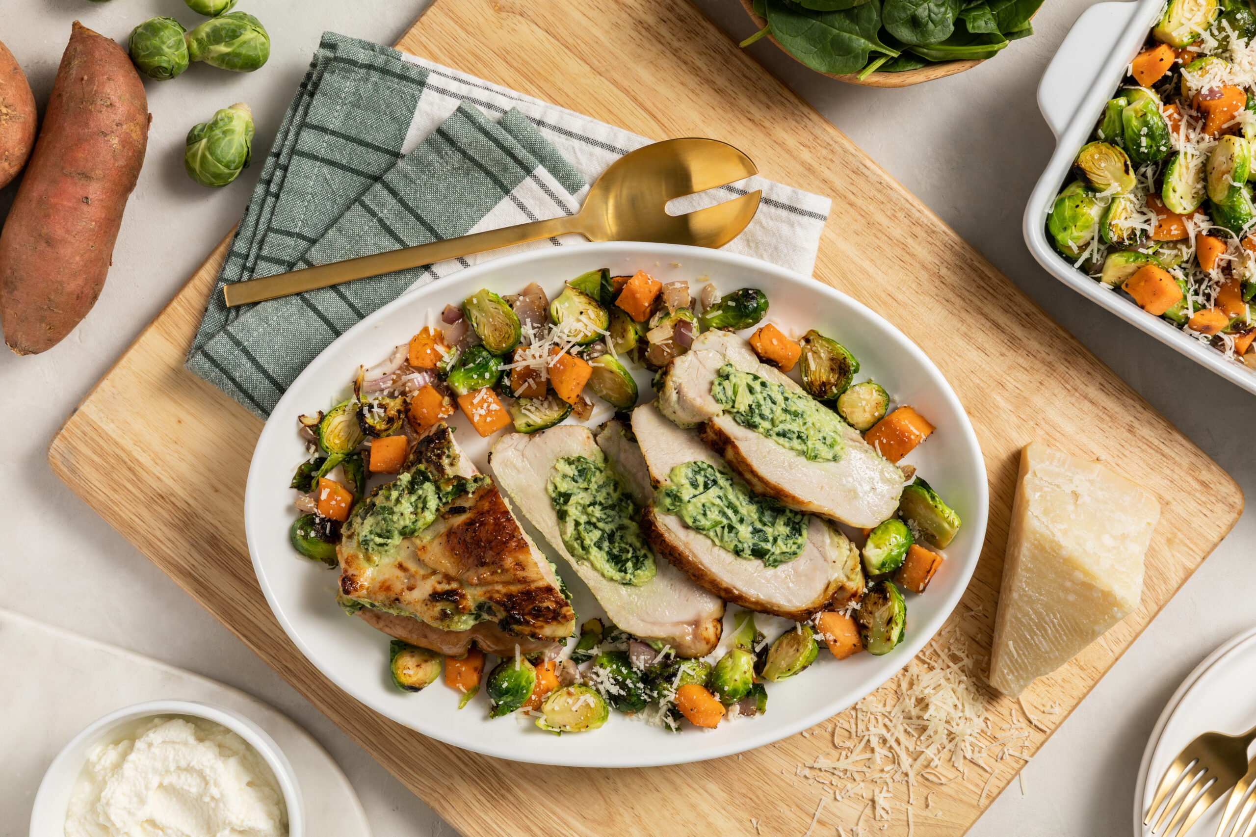 Thanksgiving – Air Fryer Spinach and Ricotta Turkey Breasts