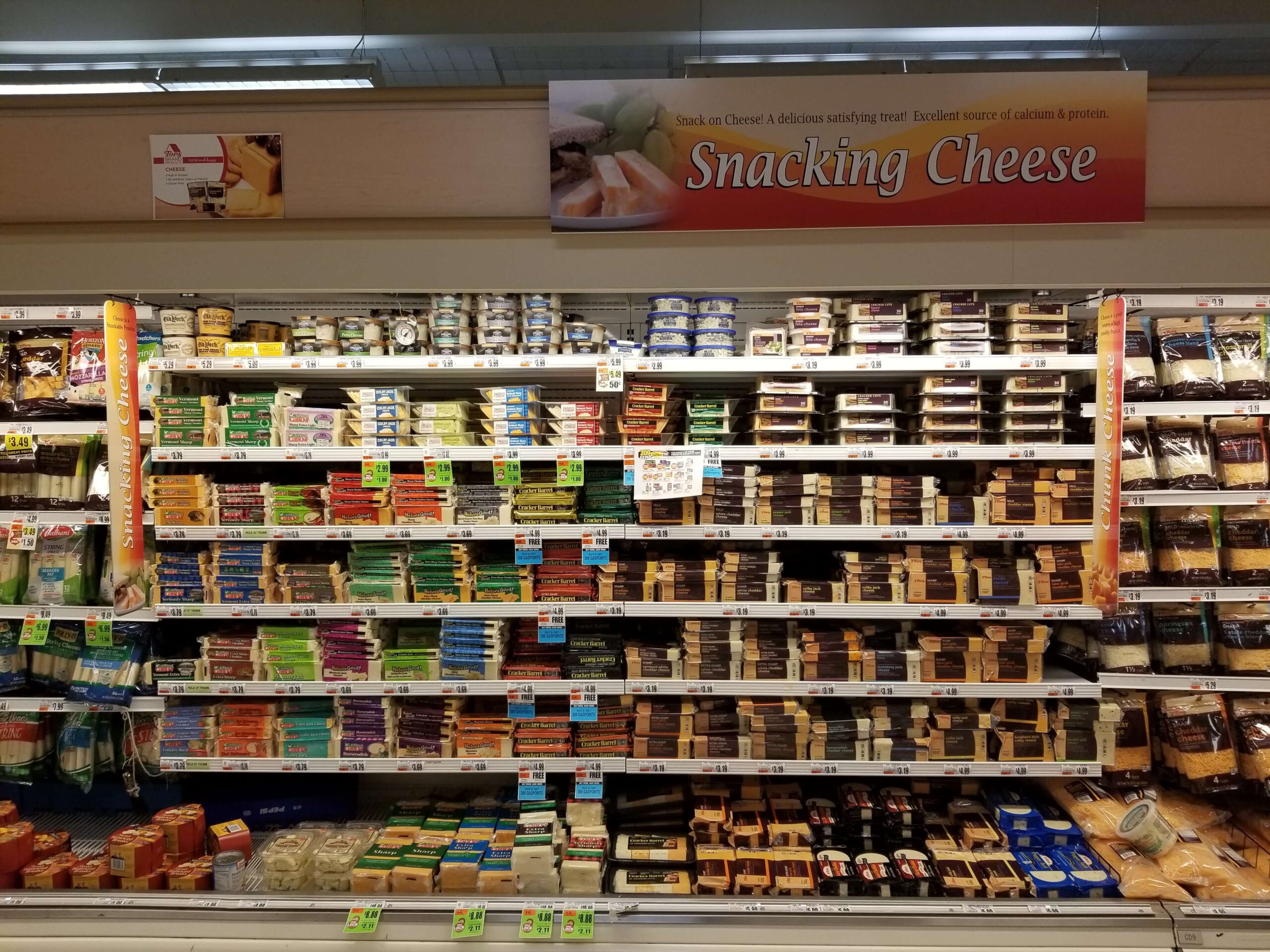 Dairy section before cheese pushers