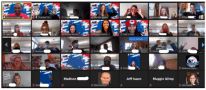 Full screen of participants in the Zoom meeting