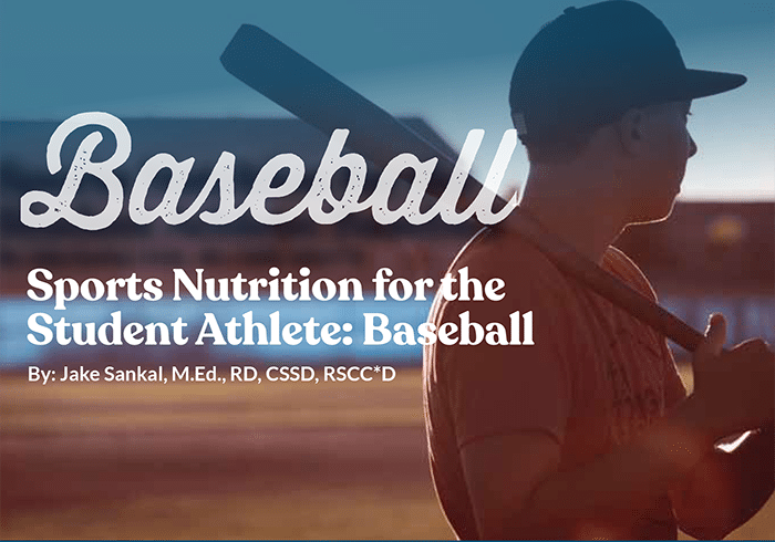 Sports Nutrition for Baseball graphic