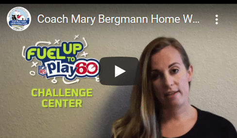 Home Workout Video of Coach Mary Bergmann 