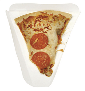 White single slice paper pizza tray