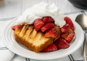 strawberry shortcake made on the grill
