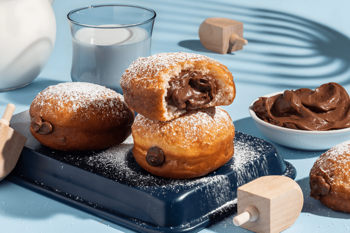 Hanukkah Blog – Chocolate Custard Sufganiyot