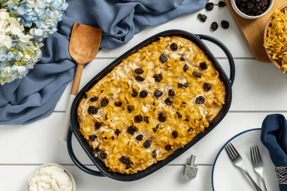Hanukkah Blog – Lemon Ricotta Cherry Kugel