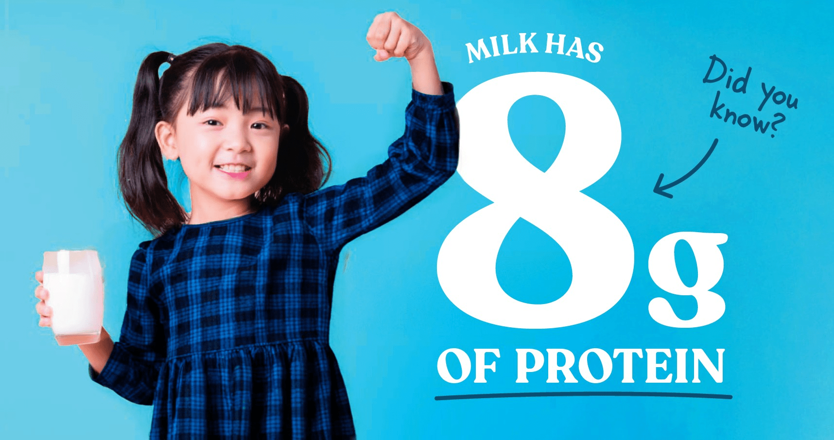 Milk has 8g of Protein – winter graphic